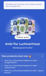 Probeer 2x Gratis Ambi Pur Luchtverfrisser na cashback via Tikkie