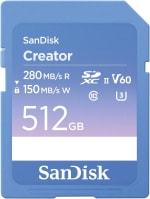 SanDisk Creator SD-UHS-II geheugenkaart 512 GB voor €95,51 bij Amazon