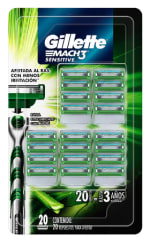 Gillette Repuestos Mach3 Sensitive 20 pzas por $594 en Costco