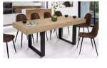 Table de séjour salle à manger extensible style industriel à 189€