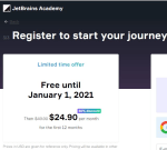 Gratis Jetbrains academy tm januari 2021