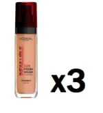 3 L'Oréal Paris, Base de maquillaje Líquida Infaillible 32h Fresh Wear, Para todo tipo de piel, Larga duración, Tono: Caramel (320), 30 ml por 26.16€