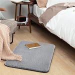 Alfombra Dormitorio Pequeña de talla 60*90 del color gris y blanco