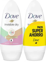 Dove Desodorante Roll On Invisible 4x 50 ml por 3,05€