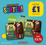 Receive 3 bars of Magnum vegan salted caramel and raspberry from Heron Foods as low as £1