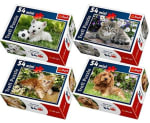 Conjunto de cuatro puzzles de 54 piezas cada uno por 3,09€