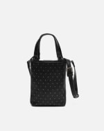 Bolso Bandolera mini para móvil con detalles metálicos por 9€.