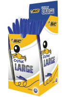 BIC Cristal Large Boligrafos de Punta Media, Para la Escuela, la Oficina o el Hogar, Azul, Paquete de 50 (1,6 mm) por 5.04€