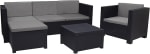 SP Berner Muebles de Jardín Manhattan 3 Plazas, 2 Sillones, 1 Puf y Mesa de Centro por 194,93€