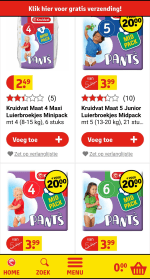 Prijsfout? Kruidvat luierbroekjes