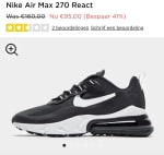 Nike Air Max 270 React schoenen voor €95