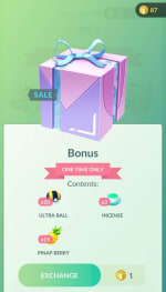 Pokémon go box voor 1 poke coin