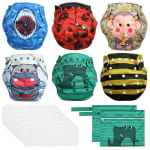 Lictin Pañales Lavables de Tela- 10Pcs Pañales Lavables de Bambú para Bebé, Reacondicionado por sólo 9.99€