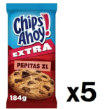 5 Paquetes de Chips Ahoy! Xl Galletas con Pepitas de Chocolate, 184g por 11.86€