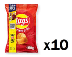 10 Bolsas de Lay'S Patatas Fritas Al Punto de Sal 150g por 8.5€