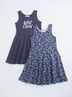 Vestido Bipack Skater Estampado Floral y Frontal por solo $5.990