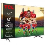 TV QLED 75" TCL 75C61B, 4K UHD, Dolby Vision, Smart TV, HDR10+ + cupón 112€ por 649€
