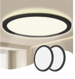 2 Plafones LED Techo 18W 1800LM Negros por solo 11,95€