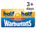 Take Warburtons half and half medium sliced bread loaf from Tesco for £1