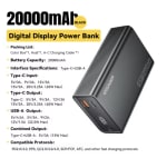 Power Bank 20000mAh Essager portátil 65W por solo 25,24€