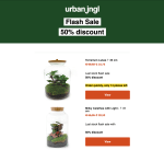 Flash Sale 50% korting bij urbanjngl.com