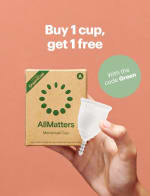 1+1 gratis op Organicup menstruatiecup