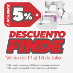 Descuento 5% MAQUINAS DE COSER en Electro365