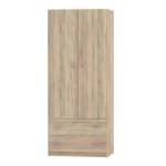 Armario Turín 2 Blanco Brillo o Roble Cambrian 74x180 cm por 99,59€