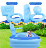 Piscina Hinchable Infantil con Base Antideslizante aro de baloncesto y Pelota 85x68x50cm a solo 4,99€