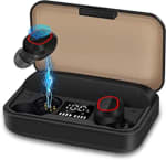 BAKIBO auriculares inalámbricos, con estuche de carga, power bank. por 14,99€