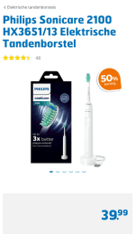 Sonicare tandenborstel €20 trekpleister