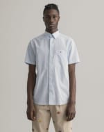 Gant Regular Fit Short Sleeve Banker Stripe Broadcloth Shirt for £40.