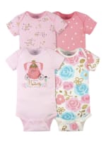 Pack de 4 bodys Gerber rosados para niña por $7.600