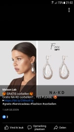 Gratis oorbellen bij je bestelling