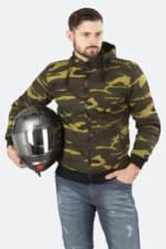 Chaqueta con capucha de Moto Course Hero Refuerzo Aramida Verde-Camuflaje Por 89,99€