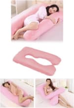 Voedingskussen - Zwangerschapkussen - Zijslaapkussen - Tweedelig - Bodykussen kleur Roze voor €25 bij Bol.com