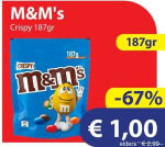 M&M's Crispy voor €1 bij Diegrenze