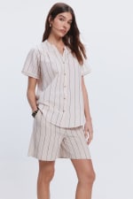 Camisa de lino de manga corta Milano para Mujer por 12.99€