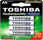 Pilha Recarregável TOSHIBA, modelo AA 1,2V de 2600mAh - R$ 65,90