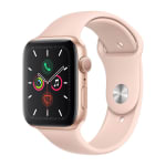 Apple Watch Series 5 44mm Goudkleurig aluminium - Rozenkwarts sportbandje voor €365,55