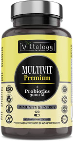 Vittalogy Multivit Premium. Multivitaminas Con Sales Minerales y Probióticos. Combate El Cansancio Y Aumenta Las Defensas por 14,70€