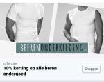 10% korting op alle herenondergoed bij Beeren Onderkleding