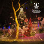 Decoración De Navidad Starlight Cascada Árbol Luz 344 Led 3m con 32% de descuento en Mercadolibre