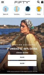 2 unidad al 50% EXTRA en fifty Outlet
