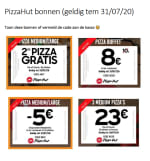 Kortingsbonnen zoals 2e pizza gratis ( check alle codes in deal ) Belgie