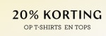 20% korting op T-shirts en tops bij Steps