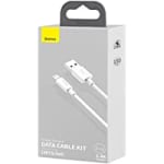 Kit 2x Cabo Lightning Baseus 1.5M 2.4A Rápido Compatível Com Iphone - R$ 79,00