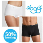 50% korting op alles van Sloggi