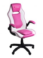Silla Polipiel RACING Gamer Pro 65,5x68,5x112-123 cm - Rosa por 99€