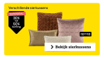 Tot 50% korting op verschillende sierkussens (OP=OP) bij Leen Bakker